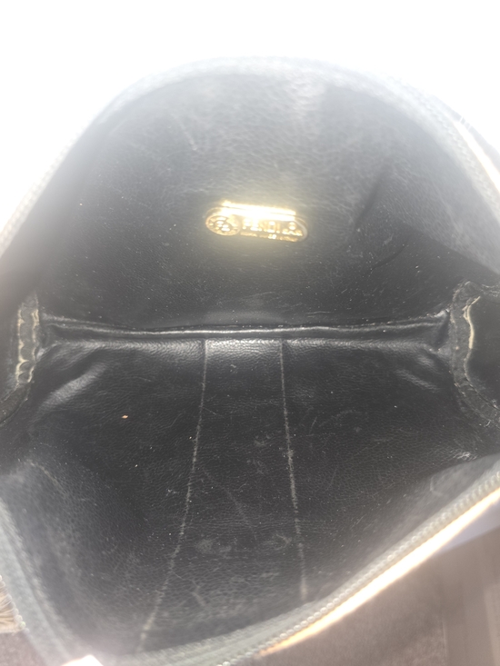 FENDI Vintage Checkered Crossbody Bag With Original Leather Strap
